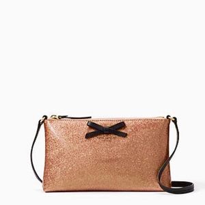 Kate Spade Glitter Crossbody Rose Gold Purse Bag